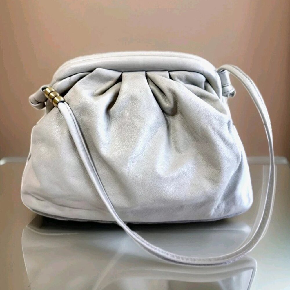 Hobo Adalyn Frame Shoulder Bag 13x10.5" Gray Like New